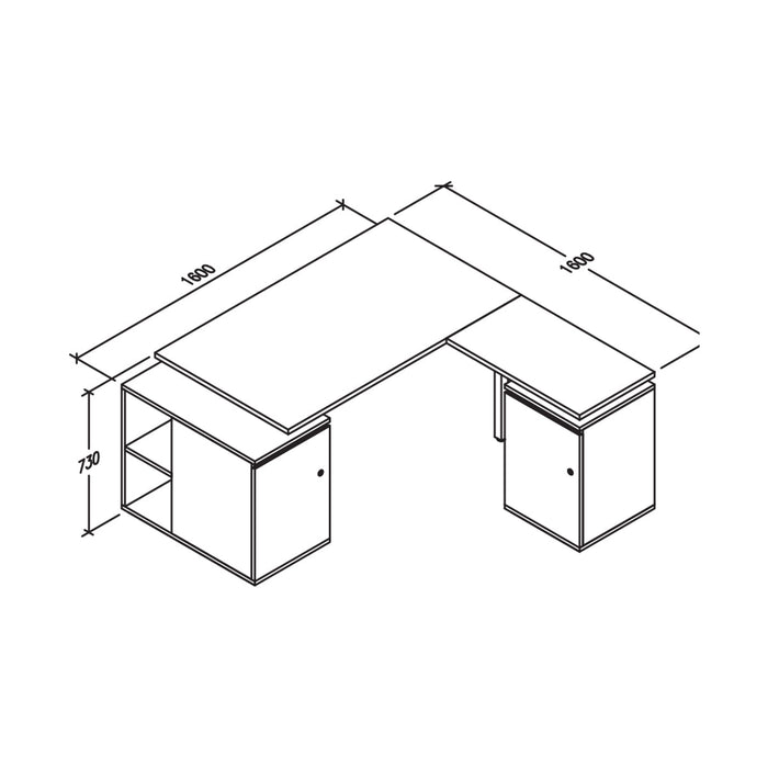 MEJA KANTOR - OFFICE DESK Meja Kantor Firm Apex Manager L Desk FIRM OSCARLIVING