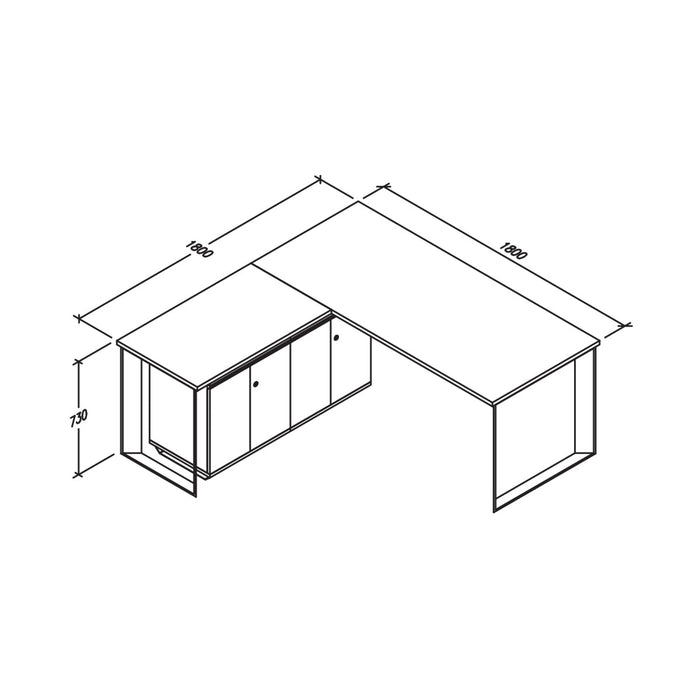 MEJA KANTOR - OFFICE DESK Meja Kantor Firm Exo Director L Desk FIRM OSCARLIVING