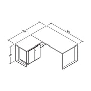 MEJA KANTOR - OFFICE DESK Meja Kantor Firm Exo Manager L Desk FIRM OSCARLIVING