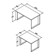 MEJA KANTOR - OFFICE DESK Meja Kantor Firm Exo Staff Desk FIRM OSCARLIVING