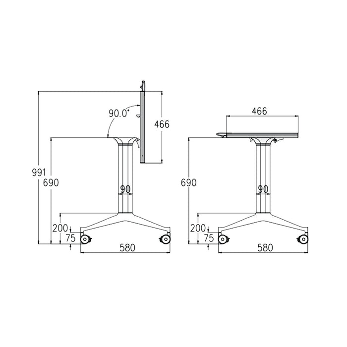 MEJA KANTOR - OFFICE DESK Meja Kantor Firm LS Rectangular Folding Desk FIRM OSCARLIVING