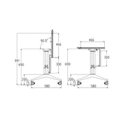 MEJA KANTOR - OFFICE DESK Meja Kantor Firm LSA Rectangular Folding Desk With MPanel FIRM OSCARLIVING