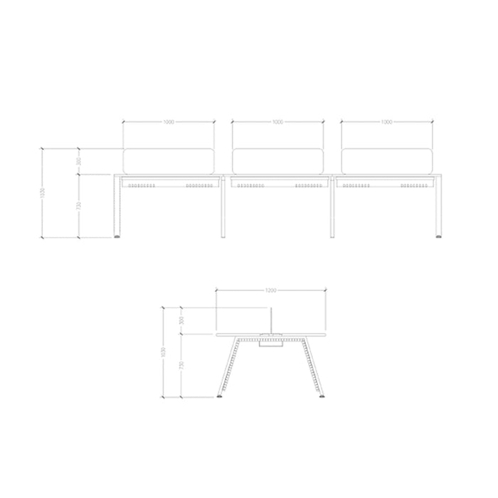 MEJA KANTOR - OFFICE DESK Meja Kantor Firm Sattu Desk 6 FIRM OSCARLIVING