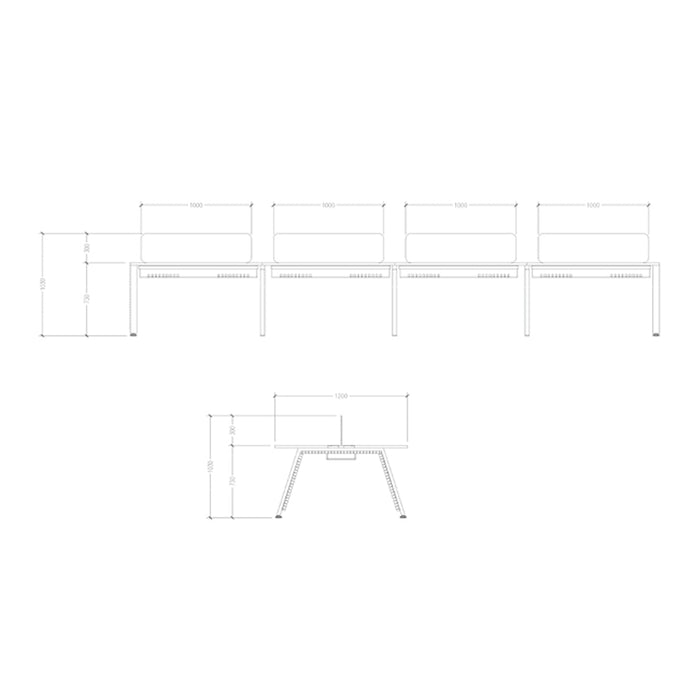 MEJA KANTOR - OFFICE DESK Meja Kantor Firm Sattu Desk 8 FIRM OSCARLIVING