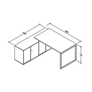 MEJA KANTOR - OFFICE DESK Meja Kantor Firm Sno Manager L Desk FIRM OSCARLIVING