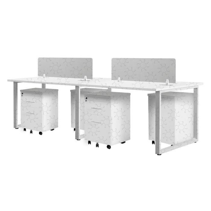 Meja Kantor INCO Fluix WS 4P F | DW Fluix WS 1 PF di Oscar Living dengan harga termurah