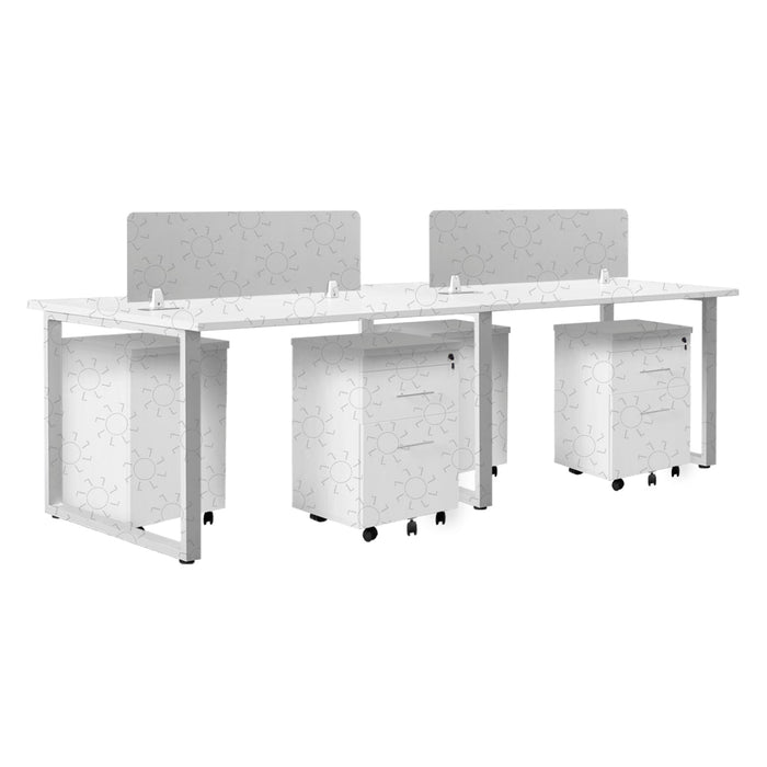 Meja Kantor INCO Fluix WS 4P F | DW Fluix WS 1 PF di Oscar Living dengan harga termurah