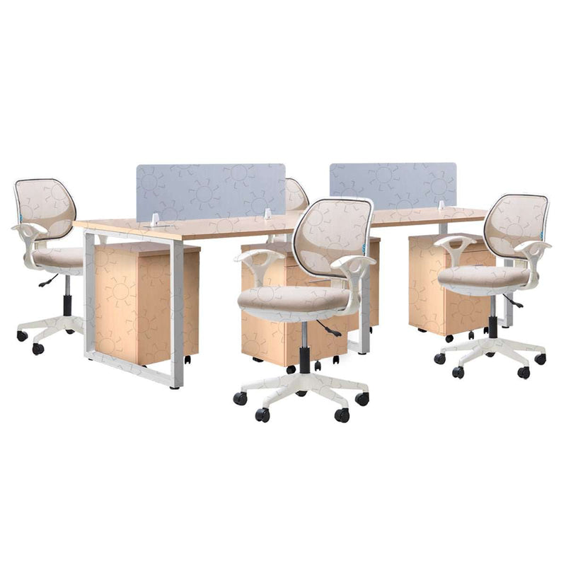 Meja Kantor INCO Fluix WS 4P F | DW Fluix WS 1 PF | Javico di Oscar Living dengan harga termurah