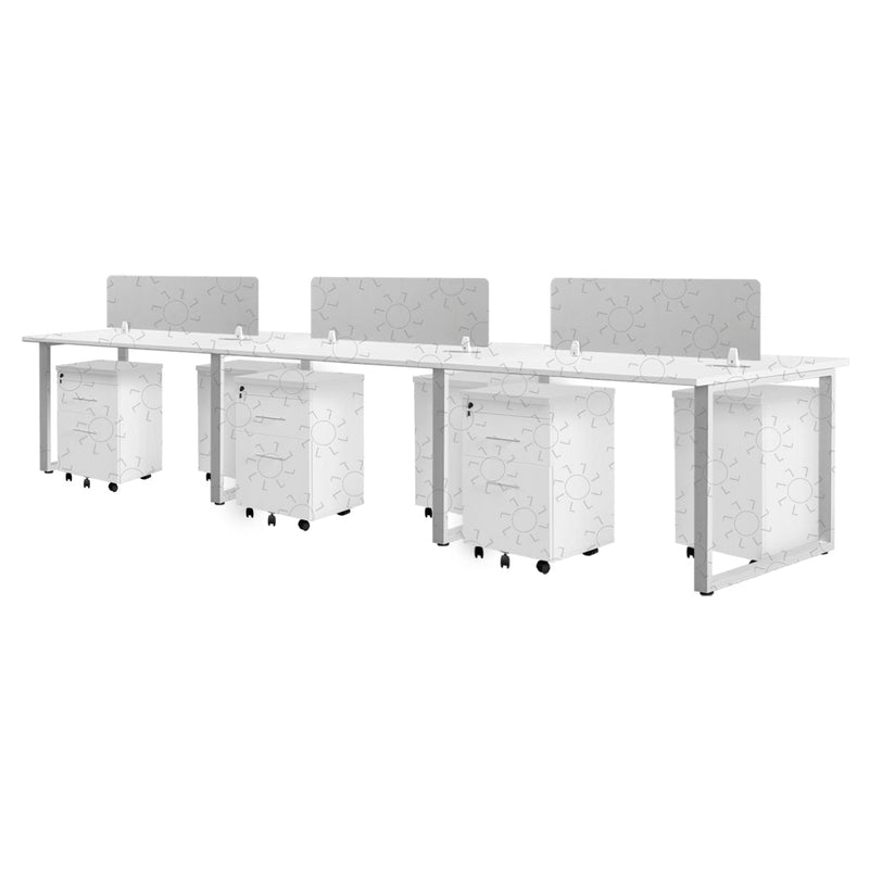 Meja Kantor INCO Fluix WS 6P F | DW Fluix WS 1 PF di Oscar Living dengan harga termurah