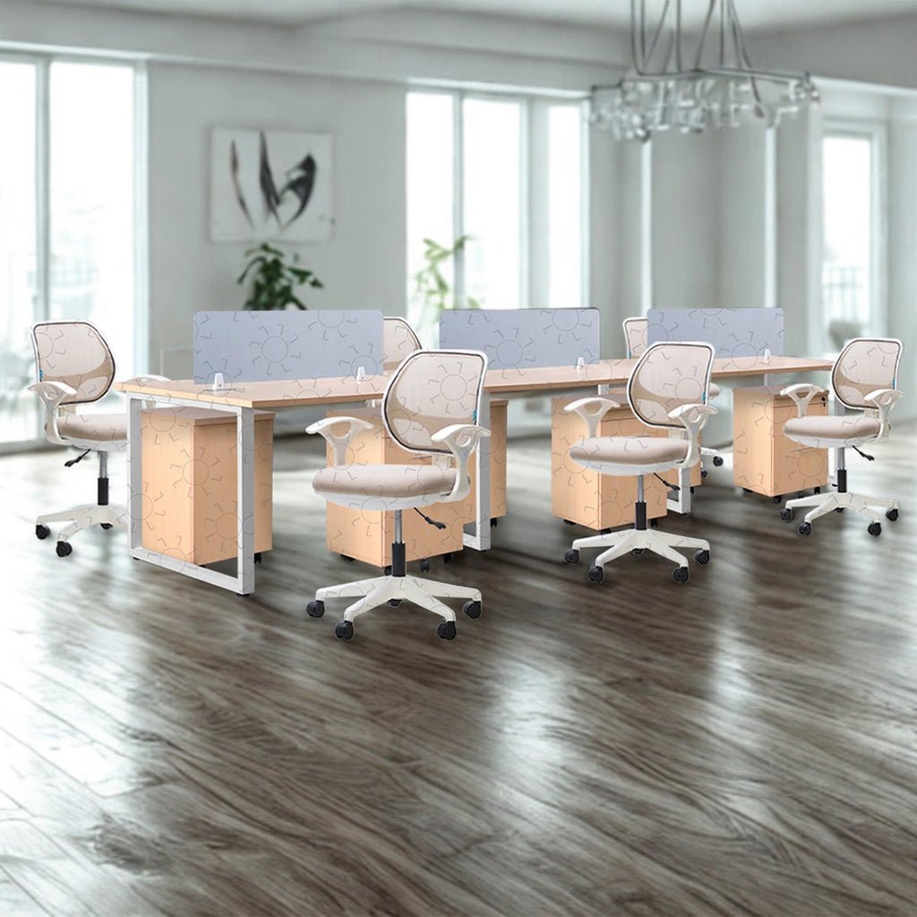 Meja Kantor INCO Fluix WS 6P F | DW Fluix WS 1 PF | Javico