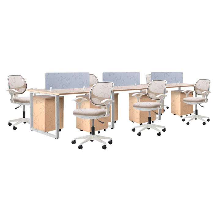 Meja Kantor INCO Fluix WS 6P F | DW Fluix WS 1 PF | Javico di Oscar Living dengan harga termurah