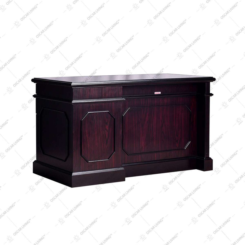 MEJA KANTOR - OFFICE DESK Meja Kerja Horse Metal MTP 02 Dark Mahony HORSE METAL OSCARLIVING