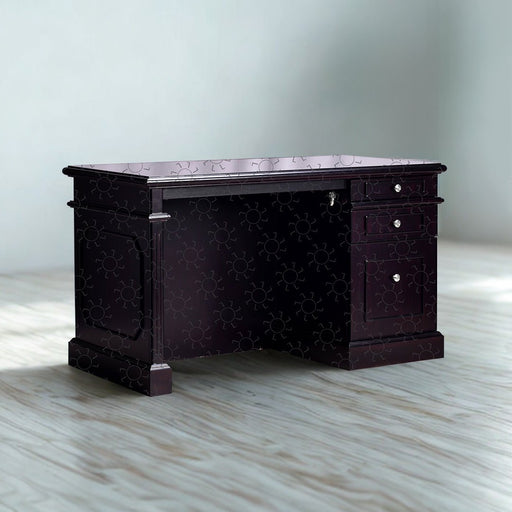 MEJA KANTOR - OFFICE DESK Meja Kerja Horse Metal MTP 02 Dark Mahony HORSE METAL OSCARLIVING