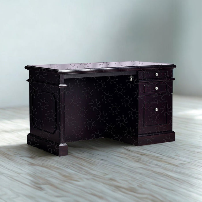 MEJA KANTOR - OFFICE DESK Meja Kerja Horse Metal MTP 02 Dark Mahony HORSE METAL OSCARLIVING