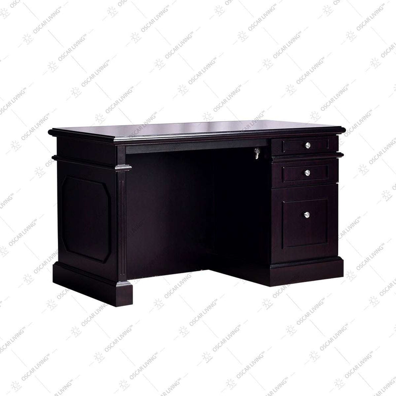 MEJA KANTOR - OFFICE DESK Meja Kerja Horse Metal MTP 02 Dark Mahony HORSE METAL OSCARLIVING