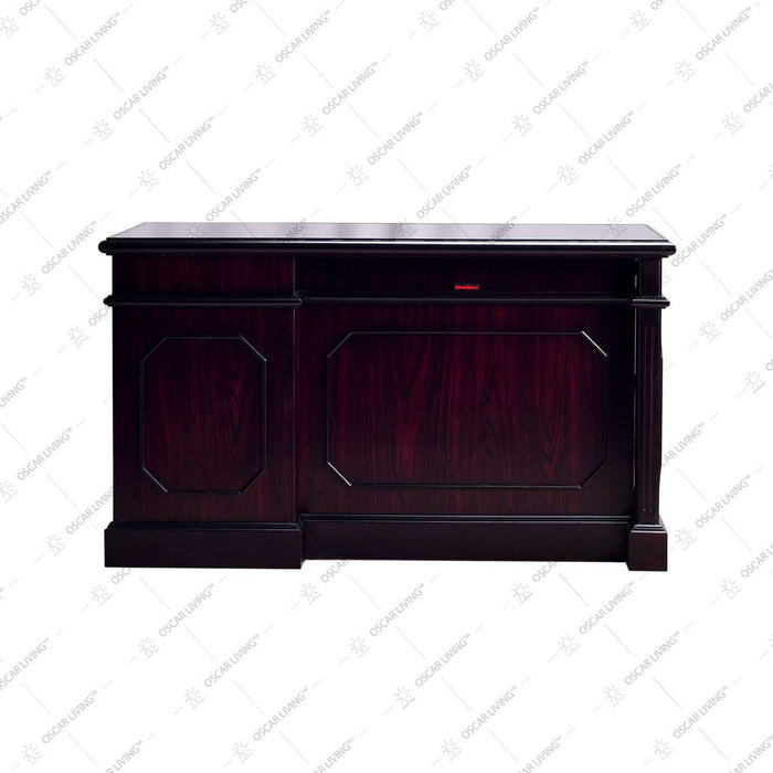 MEJA KANTOR - OFFICE DESK Meja Kerja Horse Metal MTP 02 Dark Mahony HORSE METAL OSCARLIVING