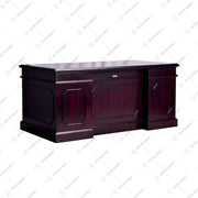 MEJA KANTOR - OFFICE DESK Meja Kerja Horse Metal MTP03 Dark Mahony HORSE METAL OSCARLIVING