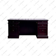 MEJA KANTOR - OFFICE DESK Meja Kerja Horse Metal MTP03 Dark Mahony HORSE METAL OSCARLIVING