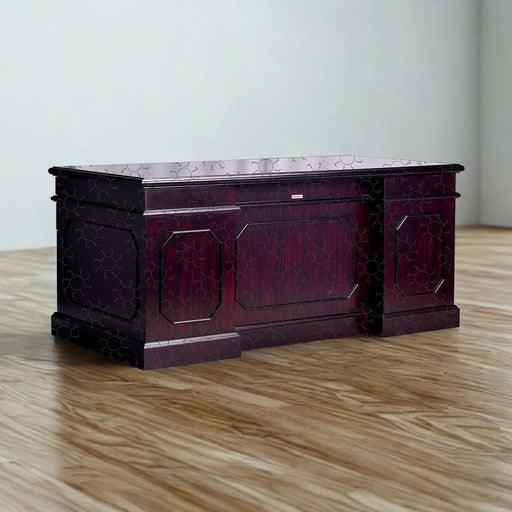 MEJA KANTOR - OFFICE DESK Meja Kerja Horse Metal MTP03 Dark Mahony HORSE METAL OSCARLIVING