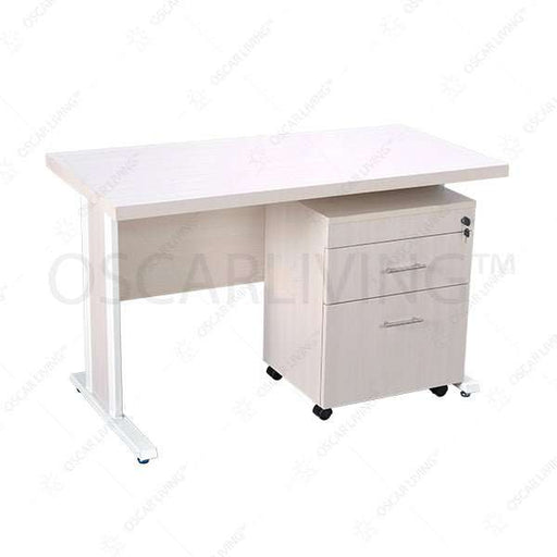 MEJA KANTOR - OFFICE DESK Meja Kerja Kantor Harold Lundern 120 dan Drawer Magnus 2L HAROLD OSCARLIVING