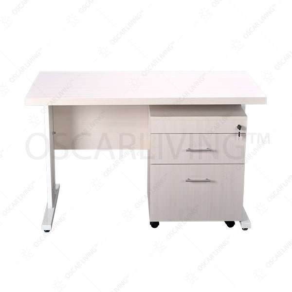 MEJA KANTOR - OFFICE DESK Meja Kerja Kantor Harold Lundern 120 dan Drawer Magnus 2L HAROLD OSCARLIVING