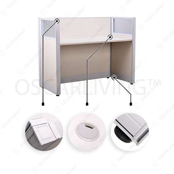 MEJA KANTOR - OFFICE DESK Meja Kerja Kantor Harold Magnus Partisi Solo HAROLD OSCARLIVING