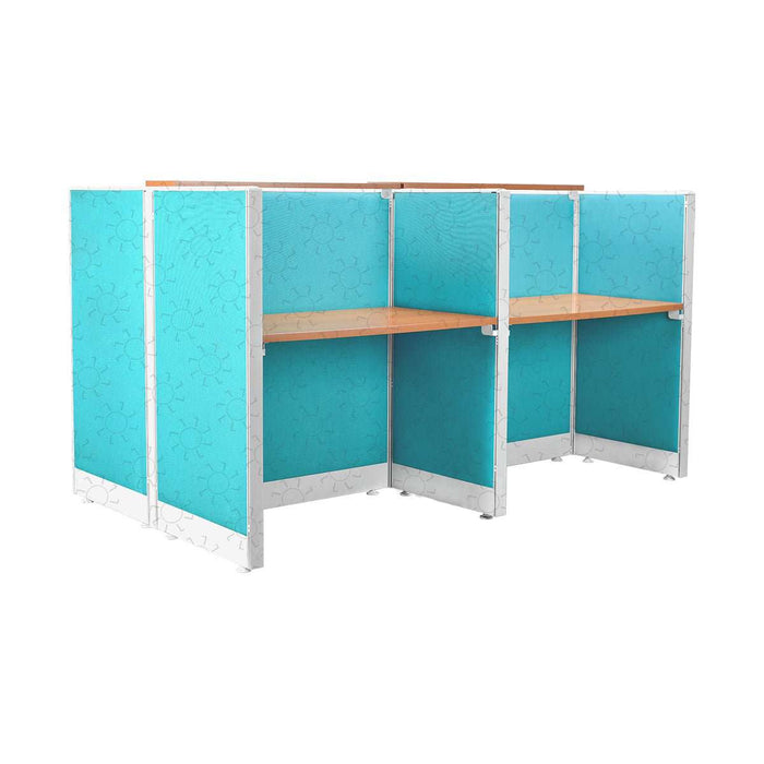 MEJA KANTOR - OFFICE DESK Meja Partisi Harold Evolux Top Cherry 4Way dan Ambalan | 120 HAROLD OSCARLIVING