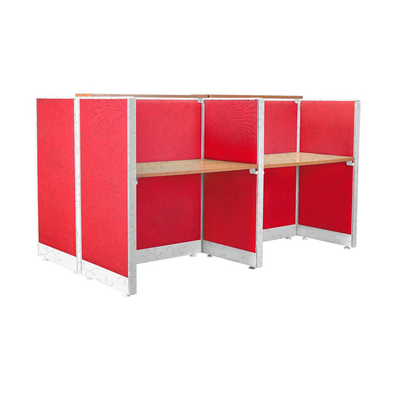 MEJA KANTOR - OFFICE DESK Meja Partisi Harold Evolux Top Cherry 4Way dan Ambalan | 120 HAROLD OSCARLIVING