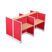 MEJA KANTOR - OFFICE DESK Meja Partisi Harold Evolux Top Cherry 4Way dan Ambalan | 120 HAROLD OSCARLIVING