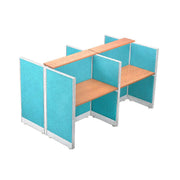 MEJA KANTOR - OFFICE DESK Meja Partisi Harold Evolux Top Cherry 4Way dan Ambalan | 120 HAROLD OSCARLIVING