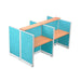 MEJA KANTOR - OFFICE DESK Meja Partisi Harold Evolux Top Cherry 4Way dan Ambalan | 120 HAROLD OSCARLIVING