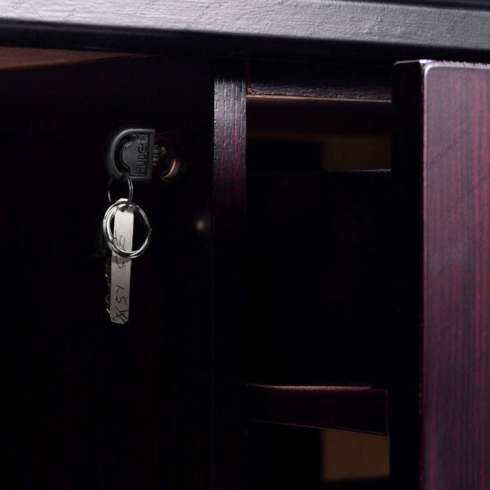 MEJA KANTOR - OFFICE DESK Meja Staff Dark Mahony Horse Metal HORSE METAL OSCARLIVING