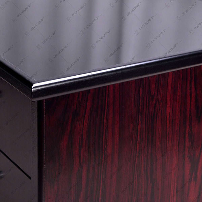 MEJA KANTOR - OFFICE DESK Meja Staff Dark Mahony Horse Metal HORSE METAL OSCARLIVING