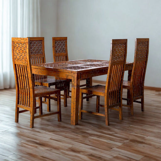 MEJA MAKAN Meja Makan dan Kursi Makan OLC 1000 Bunga OLIV OSCARLIVING