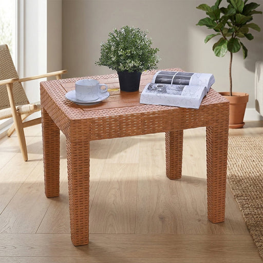 MEJA PLASTIK Meja Plastik Tabitha MRP Motif Rotan | Plastic Table MRP TABITHA OSCARLIVING