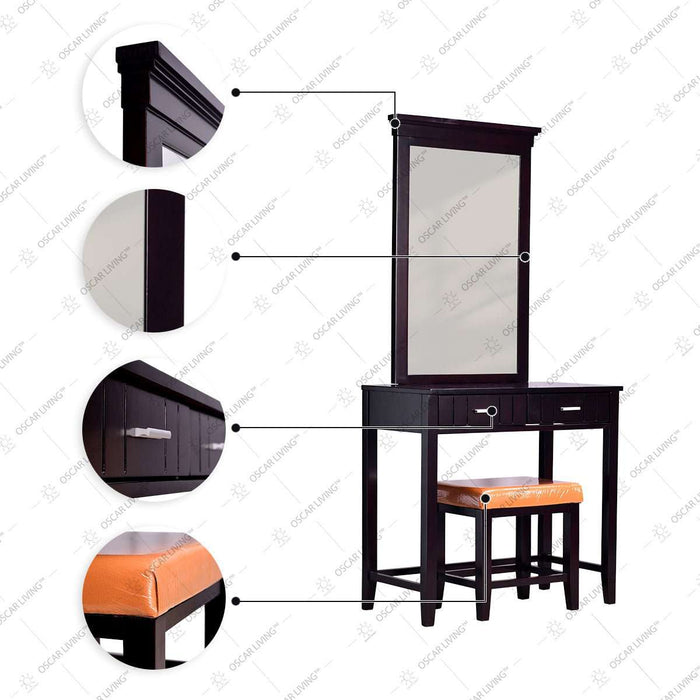 MEJA RIAS - DRESSING TABLE Meja Rias dan Puff Caren Starmax STARMAX OSCARLIVING