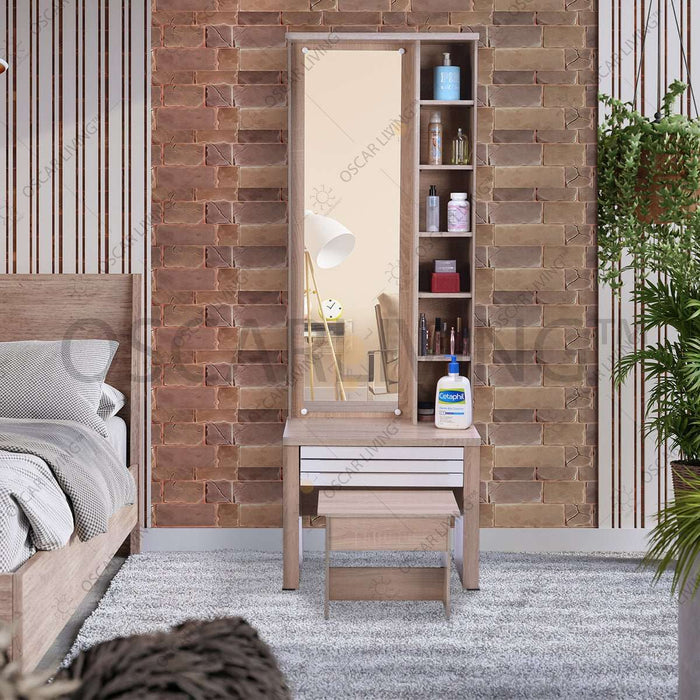 MEJA RIAS - DRESSING TABLE Meja Rias Minimalis Lunar MR529 LUNAR OSCARLIVING