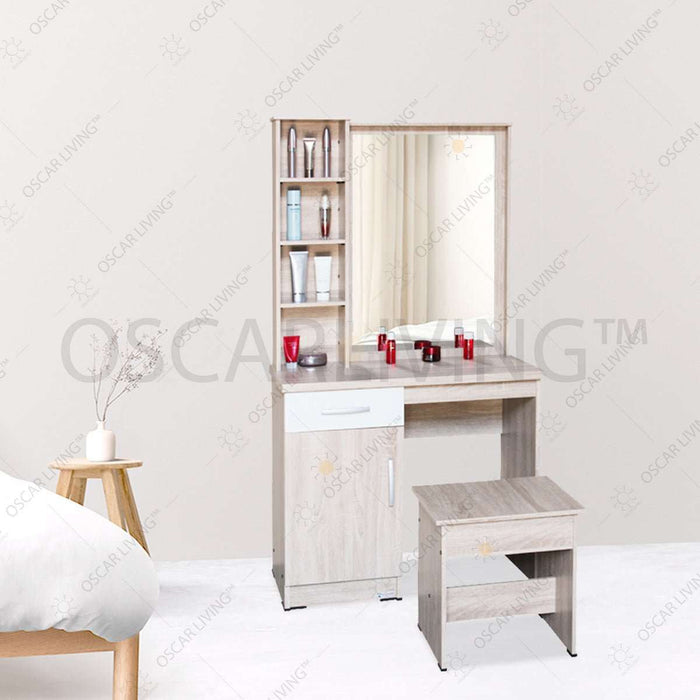 MEJA RIAS - DRESSING TABLE Meja Rias Minimalis Lunar MR531 LUNAR OSCARLIVING