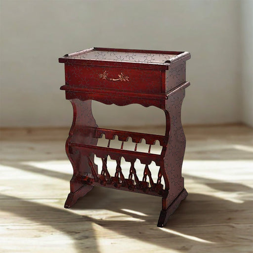 MEJA SERBAGUNA - MULTIPURPOSE TABLE Rak Koran Mahogani OLIV Ritz Estonia OLIV OSCARLIVING