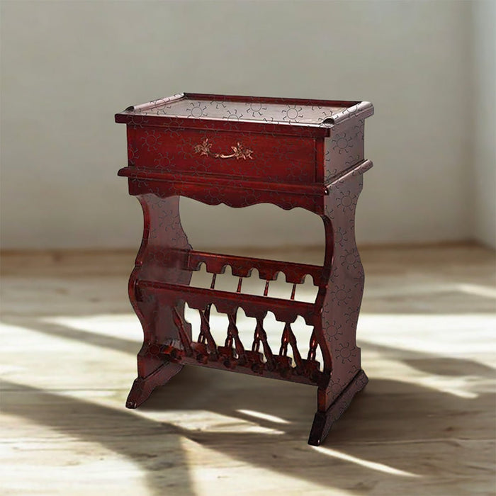 MEJA SERBAGUNA - MULTIPURPOSE TABLE Rak Koran Mahogani OLIV Ritz Estonia OLIV OSCARLIVING