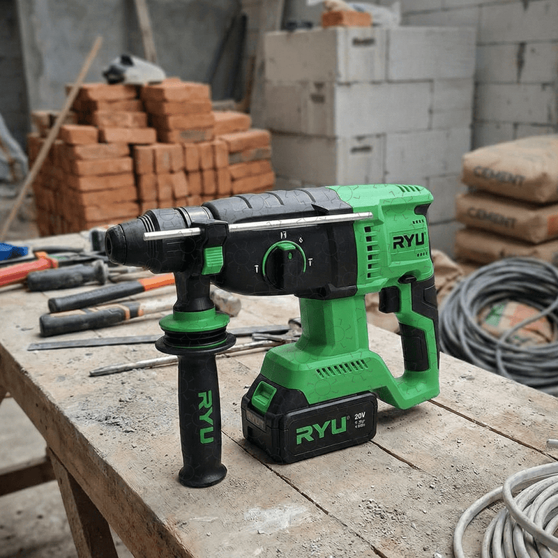 MESIN BOBOK Mesin Bobok Beton Ryu Cordless Rotary Hammer 26 mm RCRH26 RYU OSCARLIVING