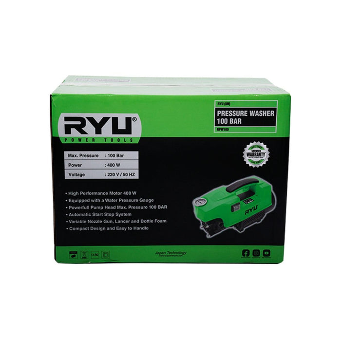 MESIN PEMBERSIH Mesin Pembersih Ryu Pressure Washer 100 Bar RPW100 RYU OSCARLIVING