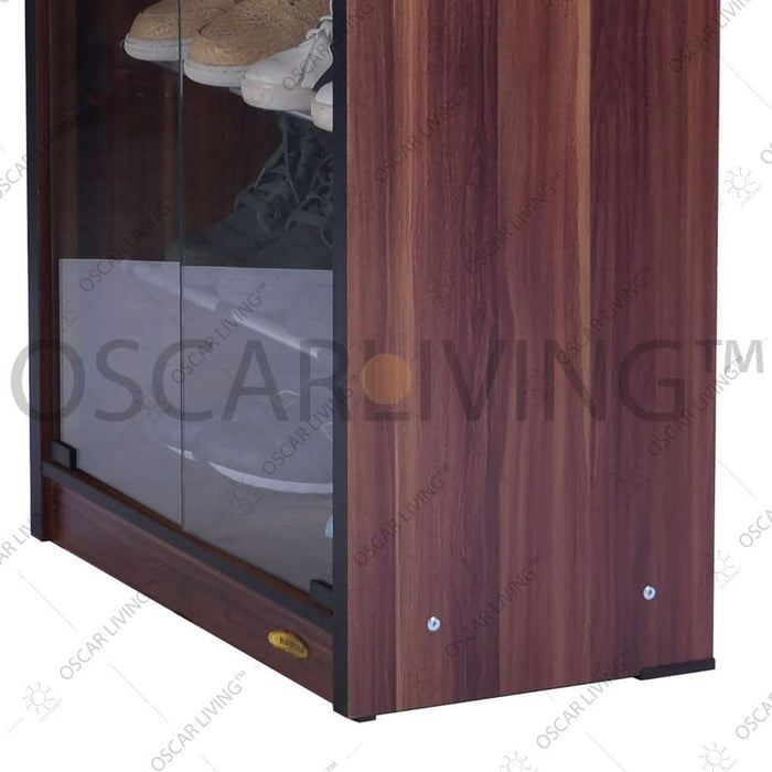Office Storage Romaro LS1202 Lemari Sepatu | Rak Sepatu 2 Pintu Kaca ROMARO OSCARLIVING