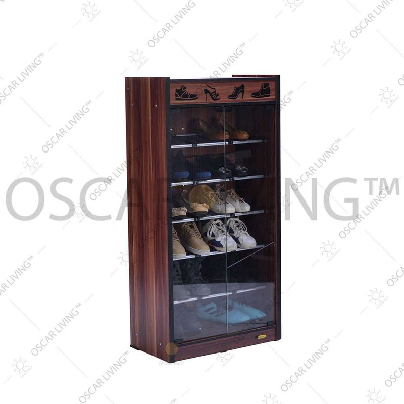 Office Storage Romaro LS1202 Lemari Sepatu | Rak Sepatu 2 Pintu Kaca ROMARO OSCARLIVING