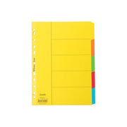 PEMBATAS DOKUMEN Bantex Cardboard Divider 6045 A4 5 Cut Colours | 1 Set BANTEX OSCARLIVING