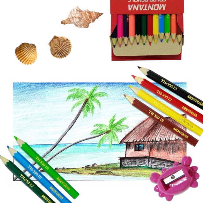 PENSIL WARNA Montana Pensil Warna Pendek 12 Warna MONTANA OSCARLIVING