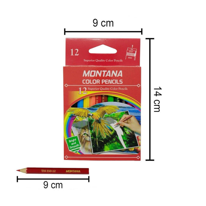 PENSIL WARNA Montana Pensil Warna Pendek 12 Warna MONTANA OSCARLIVING