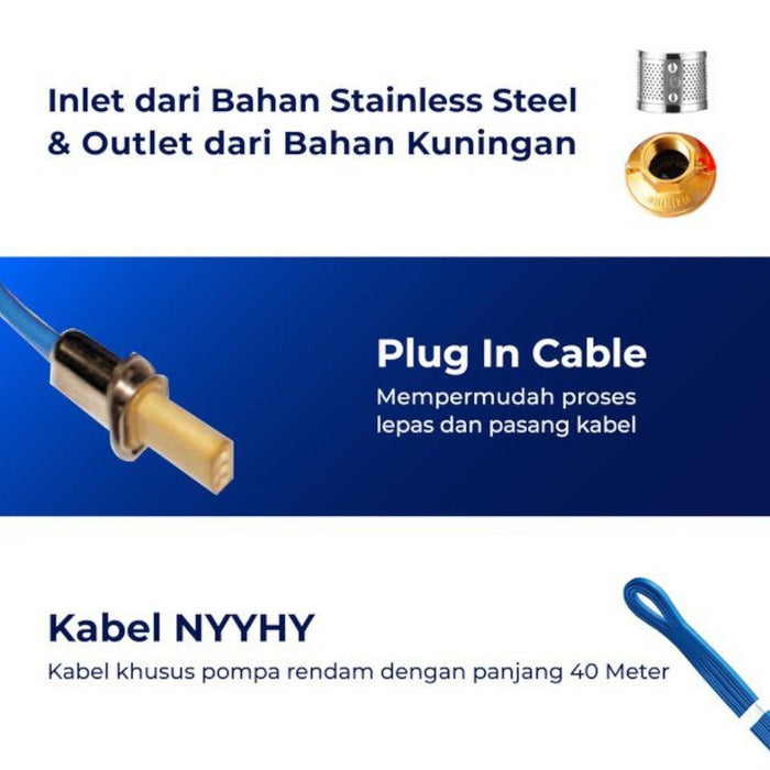 POMPA AIR Pompa Satelit Shimizu Sumbersible SPES311KBIT SHIMIZU OSCARLIVING