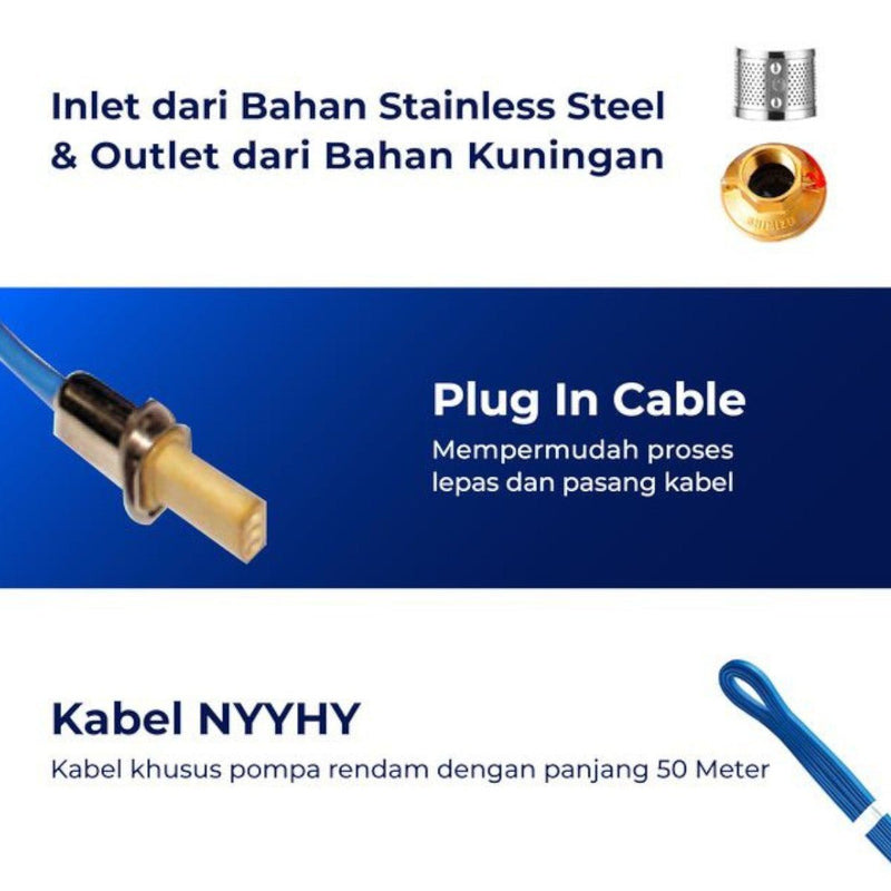 POMPA AIR Pompa Satelit Shimizu Sumbersible SPES321KBIT SHIMIZU OSCARLIVING