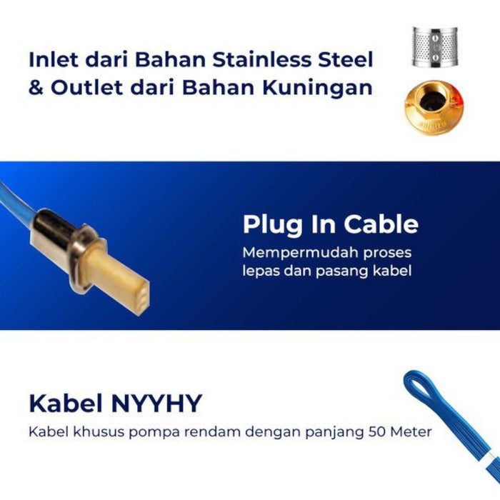 POMPA AIR Pompa Satelit Shimizu Sumbersible SPES321KBIT SHIMIZU OSCARLIVING